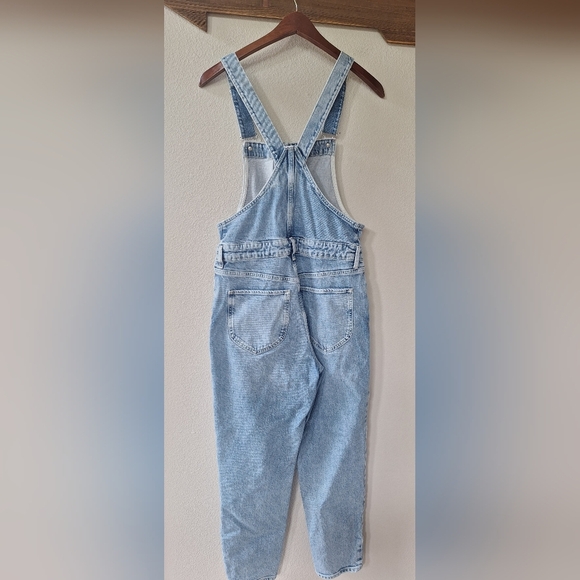 We The Free Denim Overalls Buttons Adjustable Tapered Womens Size 29 - Picture 7 of 7